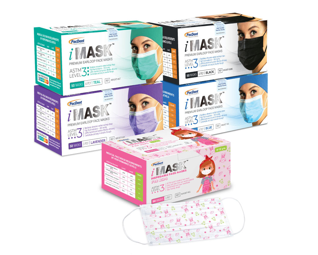 iMask™ Earloop Face Masks ASTM Level 3 – PacDent