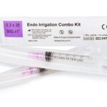 Endo Irrigation Combo Kit (Pre-Sterilized Version) - 100 X 3 Cc Luer Lock Endo Irrigation Syringes W/ 100 X Pre Sterilized 23 Ga. Blue Bendable Notched Needle Tips