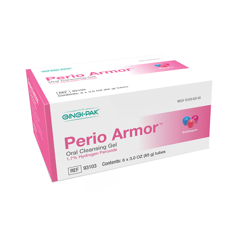 Perio Armor 1.7% HP Oral Cleansing Gel (6-Pack) - Bubble Gum
